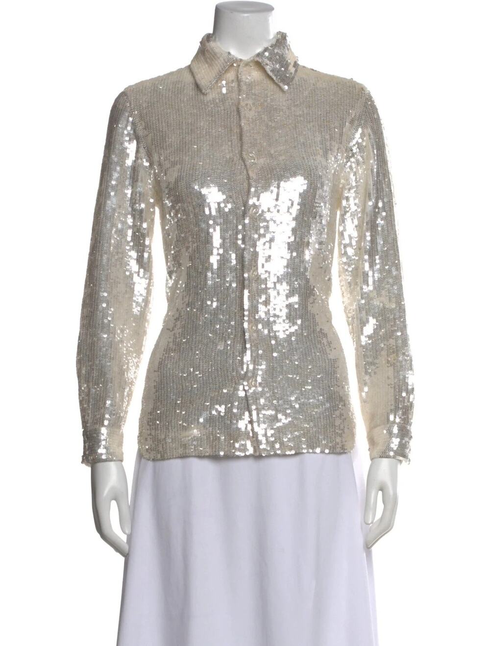 Ashish Patterned Long Sleeve Top - XS